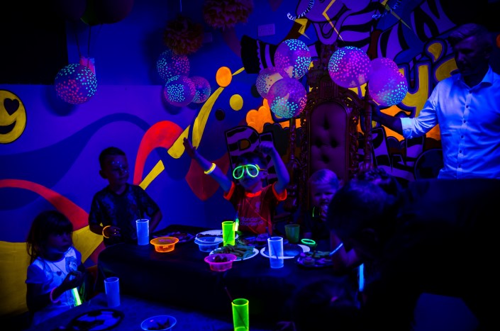 Laser/ UV glow party room